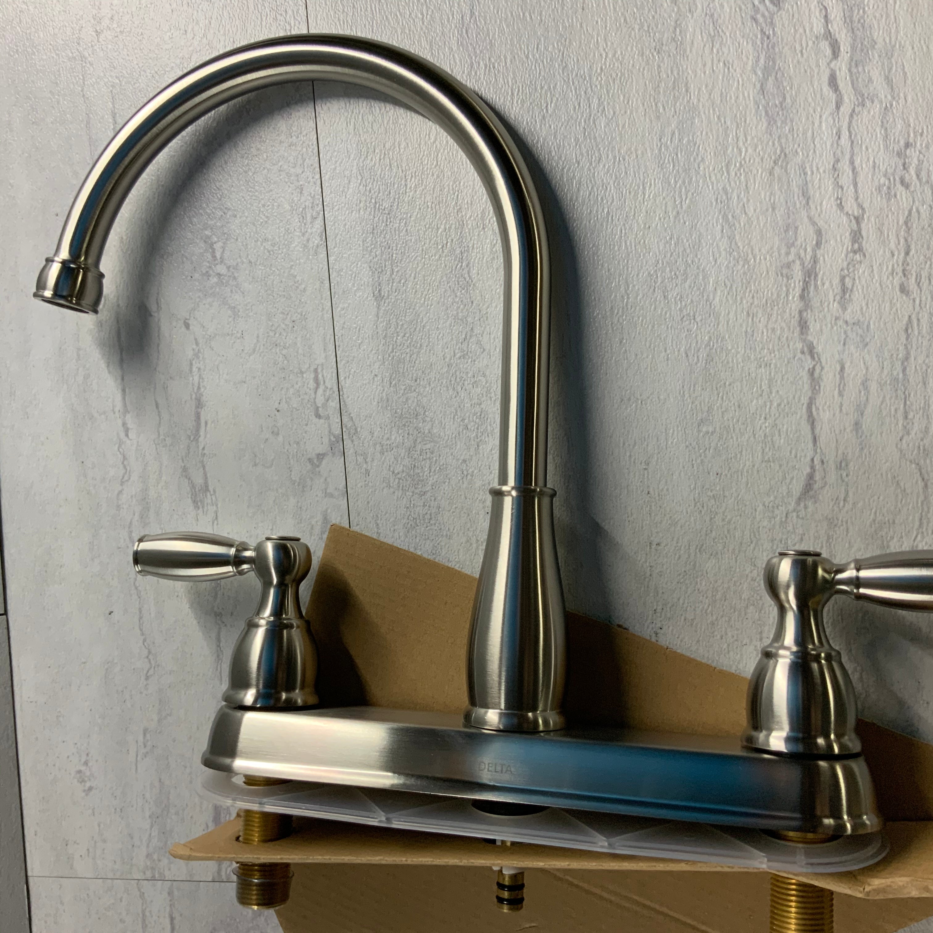Delta Foundations 2-Handle Standard Kitchen Faucet (7197368287470)